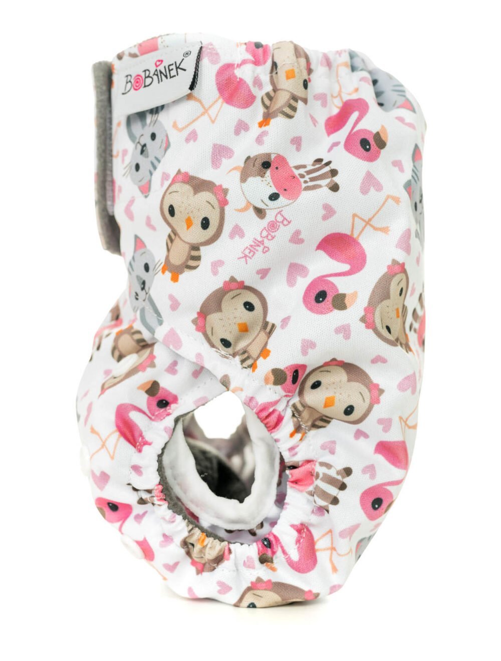 Kapsová AIO plienka Premium suchý zips - Růžová zvieratká - Image 2