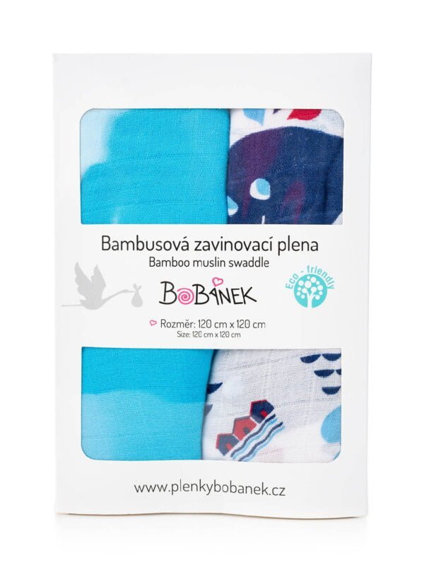 Bambusové zavinovacie plienky Duo Pack - Pri mori