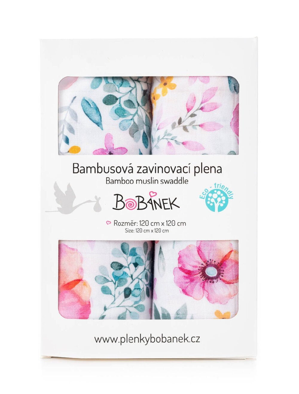 Bambusová zavinovacia plienka digitisk - Makové pole
