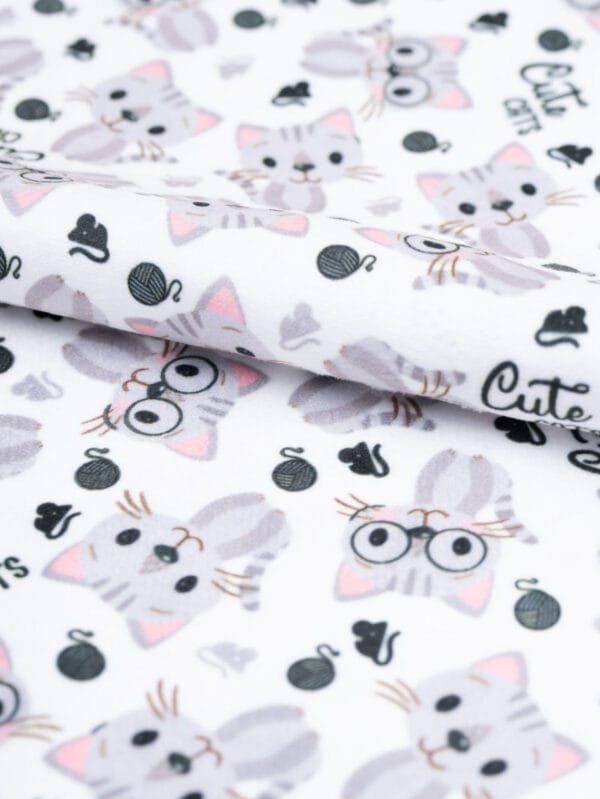 Metráž Extra jemná PUL - Cute cats 10x150 cm