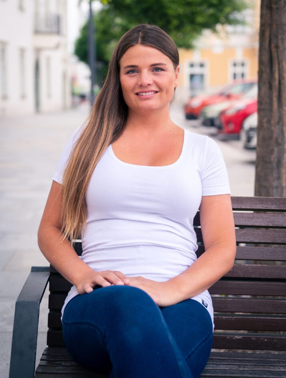 Dámske tričko UniFit krátky rukáv - Biele
