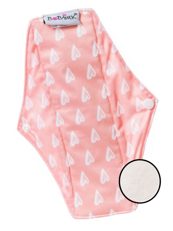 Látková vložka bambusová - Ružová so srdiečkami